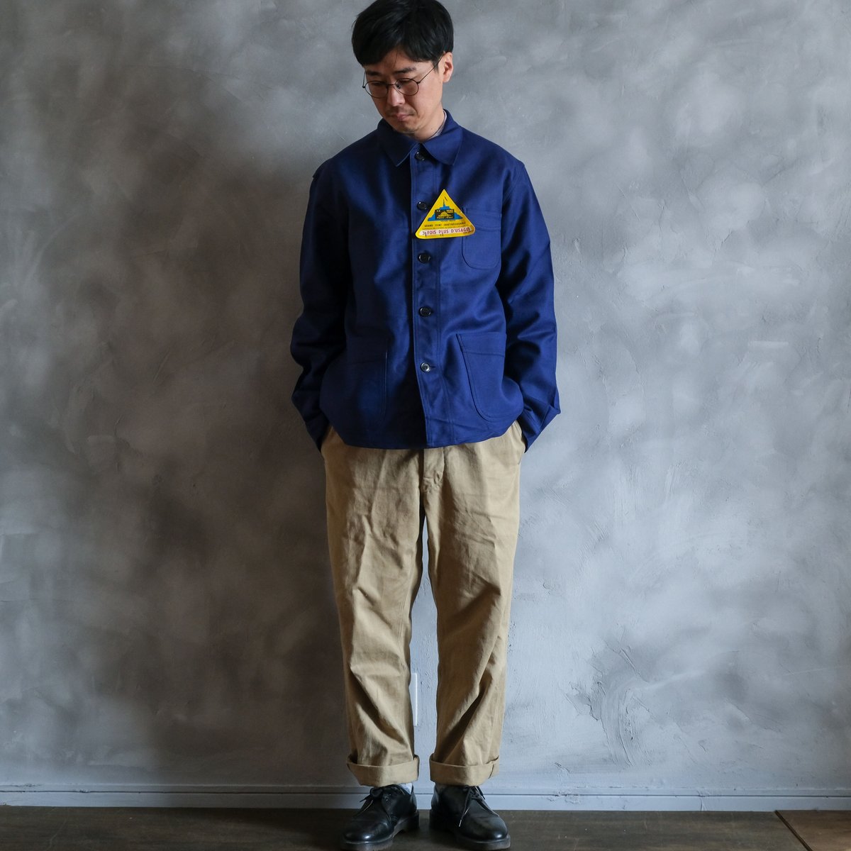 40-50s Le Mont St Michel CottonTwill Jacket Siz 40-50s Le Mont St Michel CottonTwill Jacket Siz
