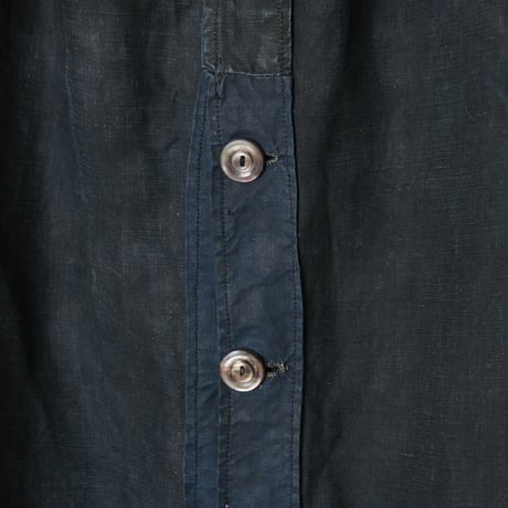 1900s Antique Indigo linen  Biaude