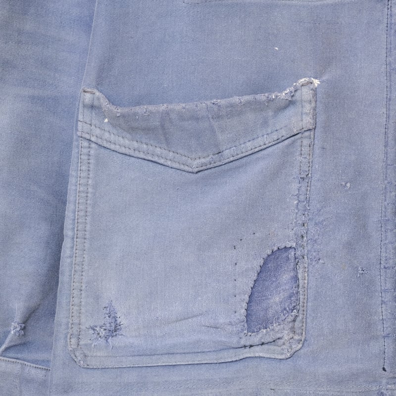 40-50s France Vintage Le ParFait Blue Moleskin