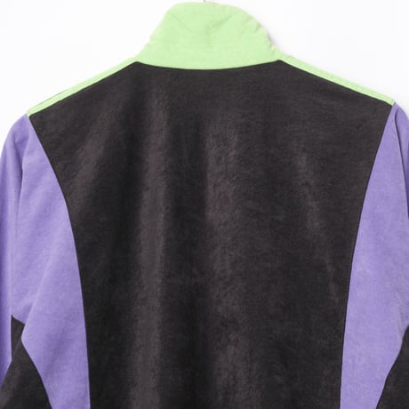 90s Vintage adidas Track Jacket Vintage adidas Black × Purple × Light Green (Made in France)