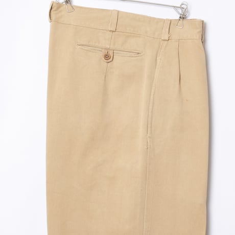 40s French Army FTEO Chino Trousers With Wood Buttons Size 86L(13)