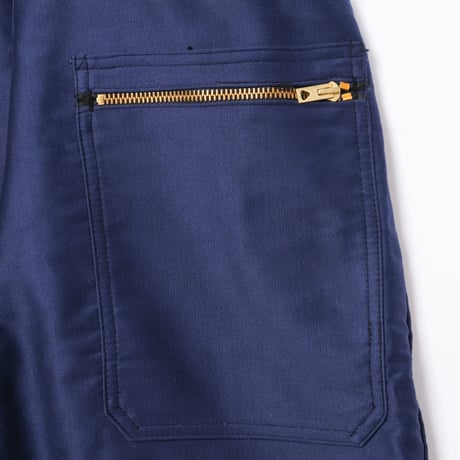 40-50s Le Mont St Michel  Blue Moleskin Work Overalls Dead Stock