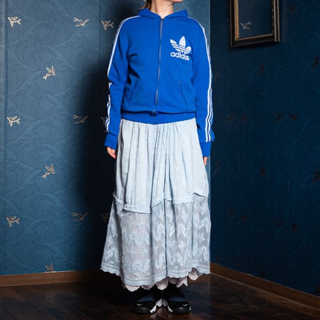 70s-80s Vintage adidas Hoodie Blue (Made in France)