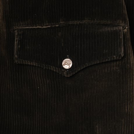 30-40s France Vintage Brown Corduroy Hunting Jacket