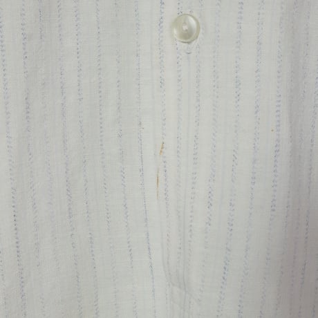 40s French Vintage Granpa Shirts Blue Stripe