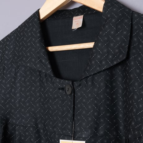 50-60s  French Vintage Cotton  Work Dress Dead Stock 2