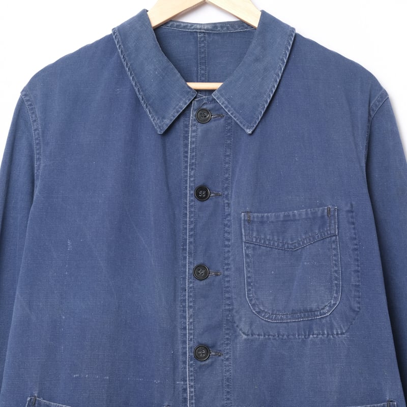 40s France Vintage Adolphe Lafont Blue Cotton T