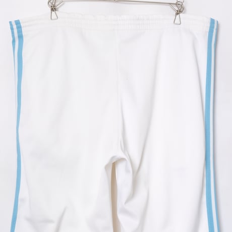 70-80s Vintage adidas Ventex Track Trousers White × Light Blue (Made in France)