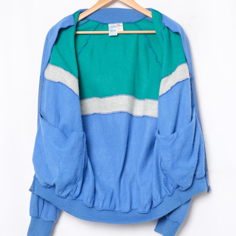 70-80s Vintage adidas Ventex Sweat Jacket Blue