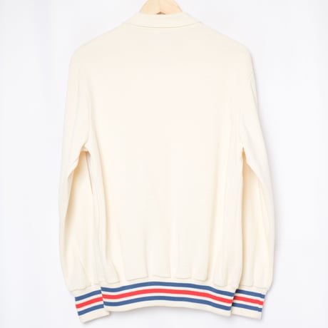 70s Vintage adidas GEORG SCHWAHN Button Knit Jacket  Ecru (Made in West Germany)