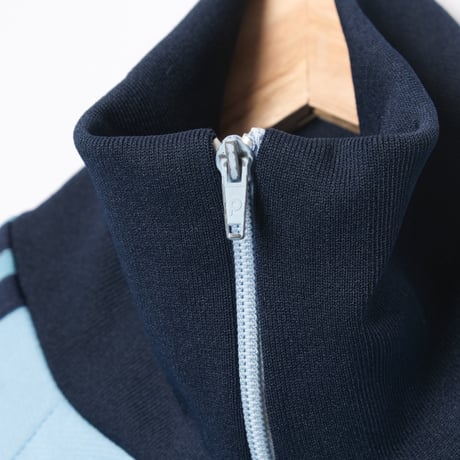 70-80s Vintage adidas Track Jacket Model  First Light Blue× Navy（Made in France)