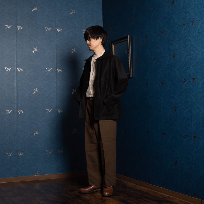 30-40s Le Mont St Michel Black Moleskin Jacket 30-40s Le Mont St Michel Black Moleskin Jacket