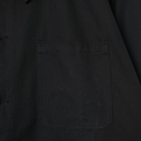 60s France Vintage Black HBT Work Jacket Dead Stock