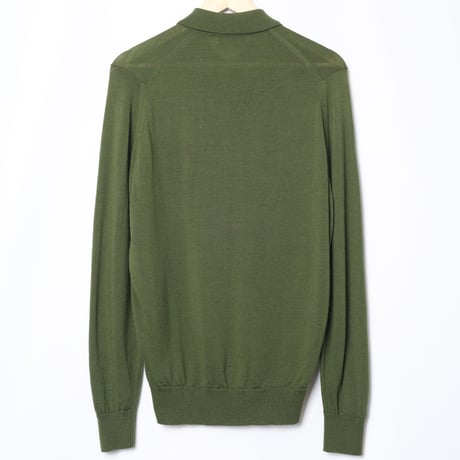 90s JOHN SMEDLEY Merino Wool Knit Polo（Made in England）