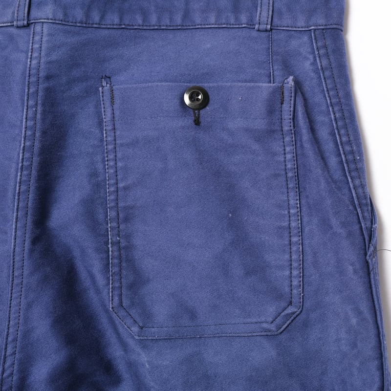 50-60s France Vintage LIVRADOR Blue Moleskin Wo