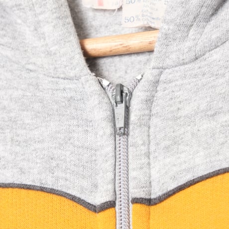 80s Vintage adidas Ventex Hoodie Gray × Mustard （Made in France)