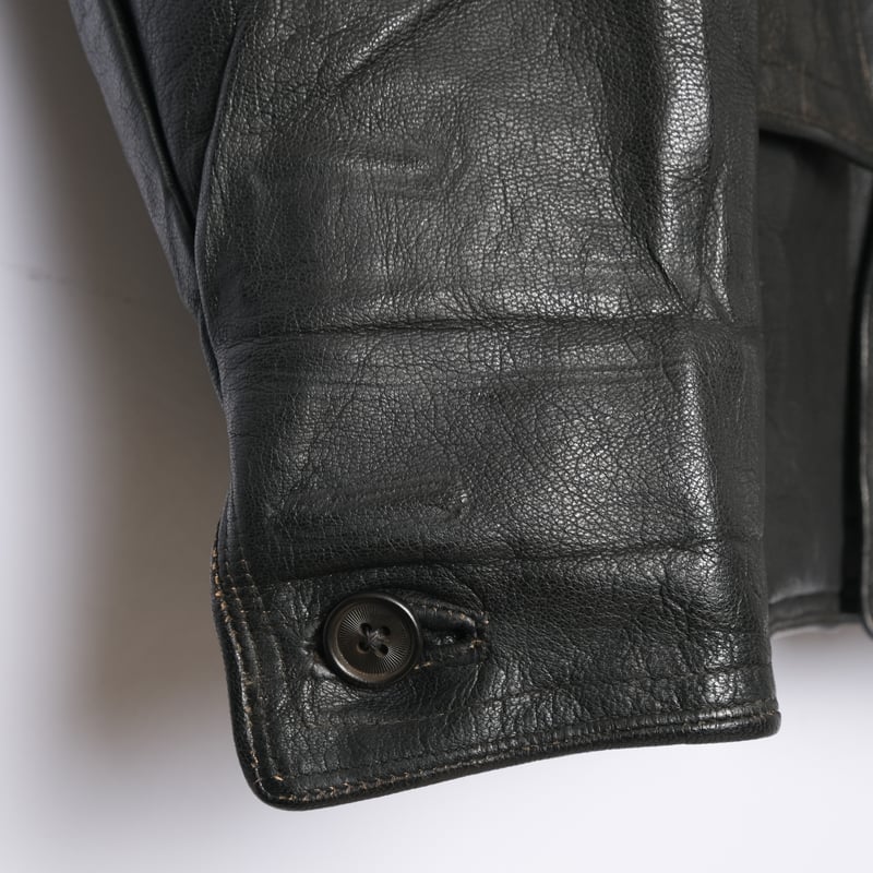 50-60s Sweden Vintage Double Breasted Leather J