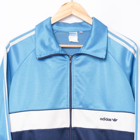 70-80s Vintage adidas Track Jacket RightBlue×White×NavyBlue (Made in West Germany)