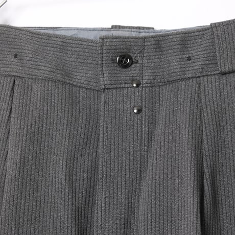 40-50s France Vintage Gray Cotton Pique Hunting Trousers Dead Stock