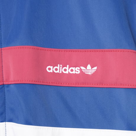 70-80s Vintage adidas Collarless Track Jacket Blue（Made in U.S.A.）