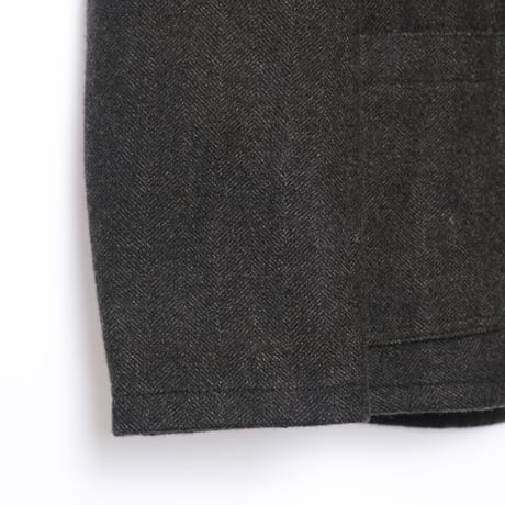 50-60s France Vintage Pascal Herringbone Wool Farmers Work Jacket