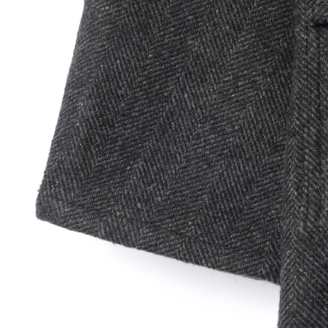 50-60s France Vintage LOiSiR SPORT Herringbone Wool Farmers Work Jacket Size 46 Dead Stock