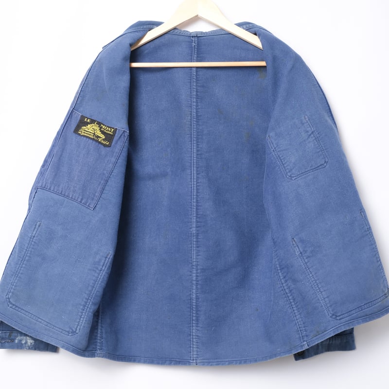 40s France Vintage Le Mont St Michel Blue Moles