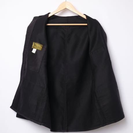 40-50s  Dumont d'Urville Black Moleskin Jacket Dead Stock