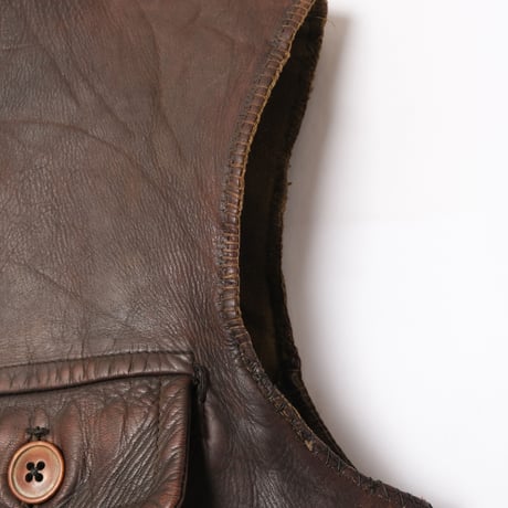 40s Euro Vintage Leather Vest