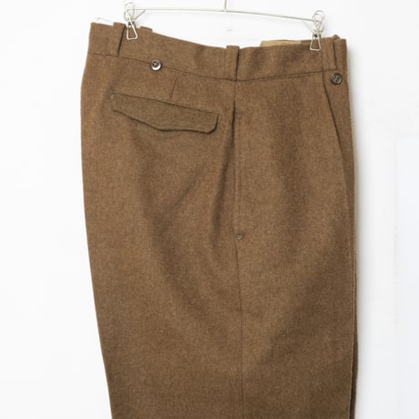 50s French Army Wool Trousers Size 25 Dead Stock