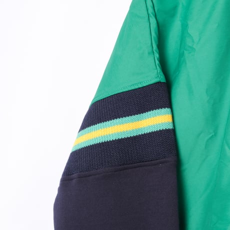 80s Vintage adidas Ventex Green × Navy Track Jacket Dead Stock (Made in France)