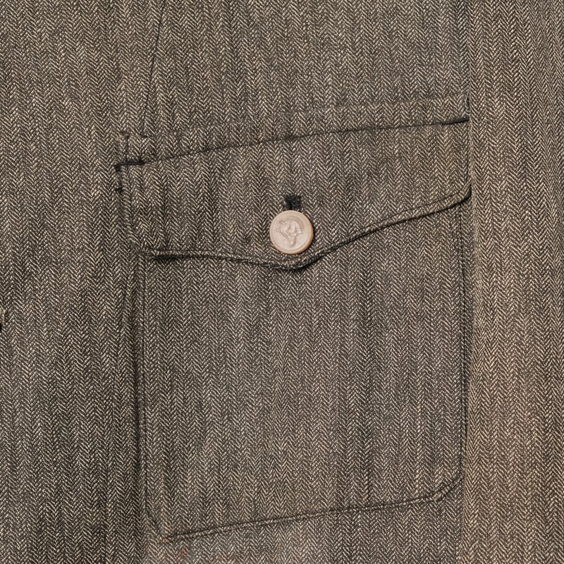 30-40s France Vintage Black Chambray HBT Huntin