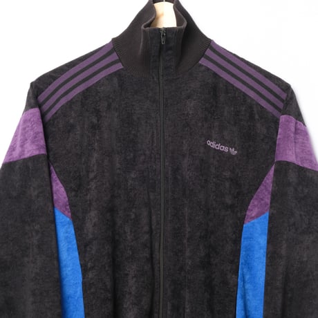 80s Vintage adidas Ventex Track Jacket Model Challenger Black × Blue（Made in France）