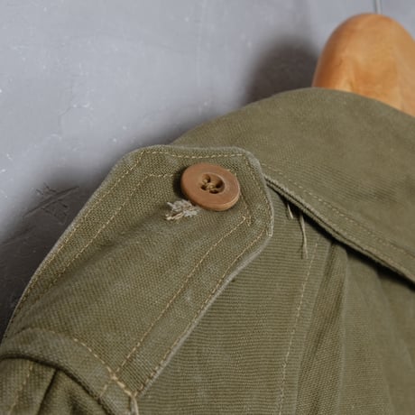 French Army M38 Motorcycle Coat  1st Wood Flat Button