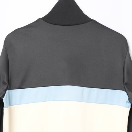70-80s Vintage adidas Ventex Track Jacket Ivory × Black × Light Blue (Made in France)