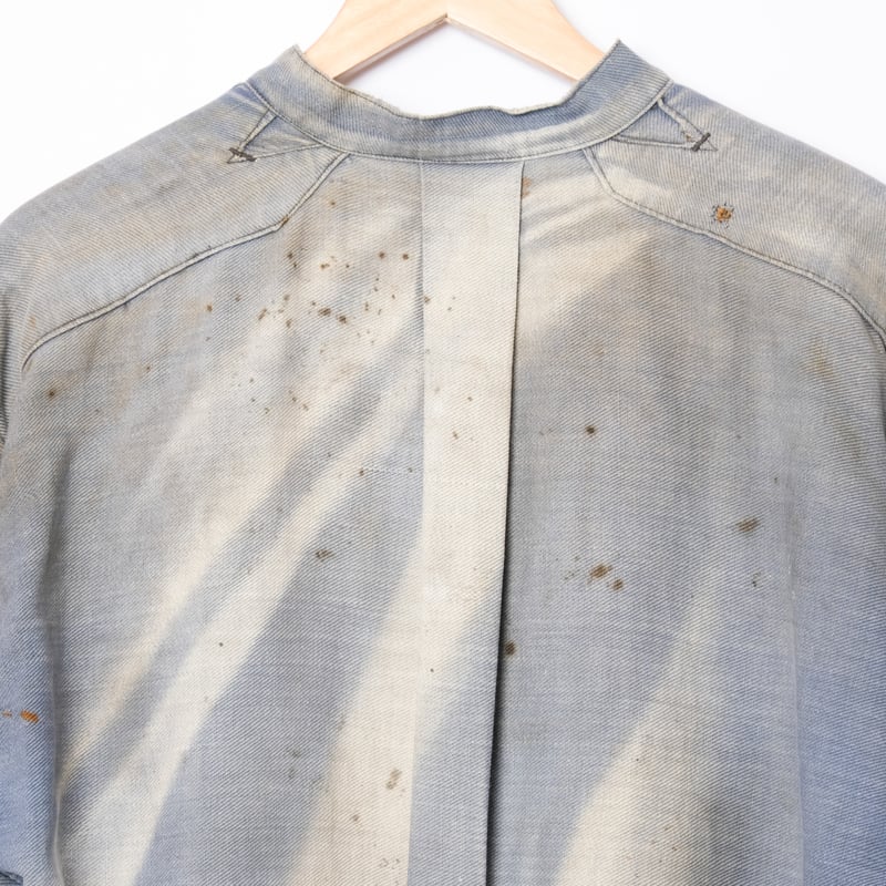 コットンツイルbourgeron(ハイパーダーニング) French Army Blue Cotton Twill Bourgeron Jacket