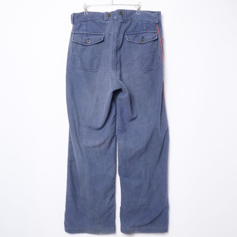 40-50s France Vintage Fireman Cotton Trousers |