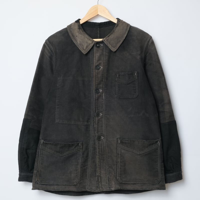 30-40s Le Mont St Michel Black Moleskin Jacket ...