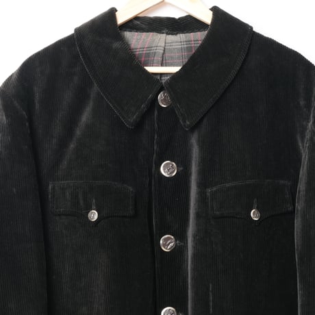 40-50s French Vintage Le Sans Rival Black Corduroy Hunting Jacket