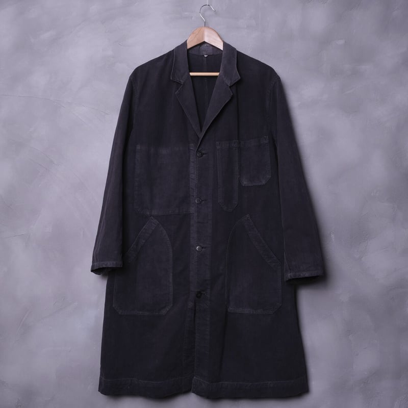 40-50s VETRA Black Linen (Metis)マキニョンコート 40-50s France Vintage VETRA Black Linen (Metis)