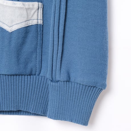 70-80s Vintage adidas Button Knit Jacket Blue Grey (Made in West Germany)