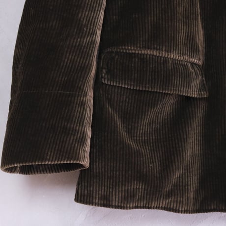 30s  French Dark Brown Corduroy  Jacket