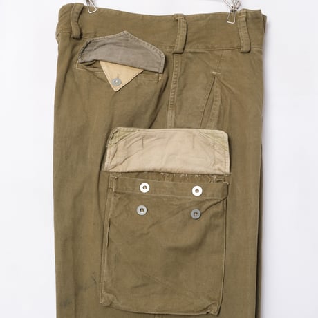 French Army M47 Trousers Early 比翼 Metal Button Size 13-4
