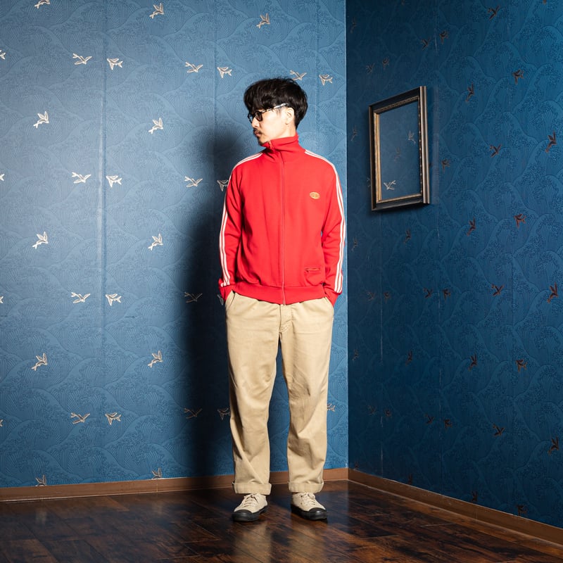 昭和レトロ 当時物 鉄道グッズ 上下セット 資料 ジャケット パンツ レア 60s Vintage Ventex adidas Track Jacket Late Wor