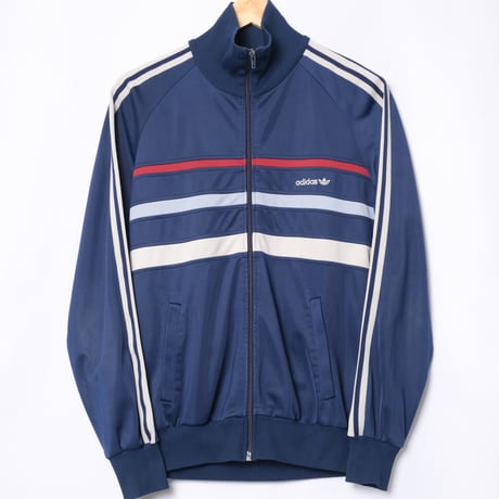 80s Vintage adidas Track Jacket Model First Navy× Bordeau x Pale Blue × Pale Gray