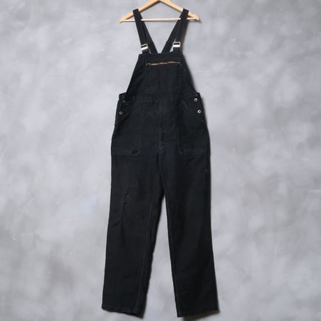40-50s Le Mont St Michel  French Work Black Moleskin Overalls