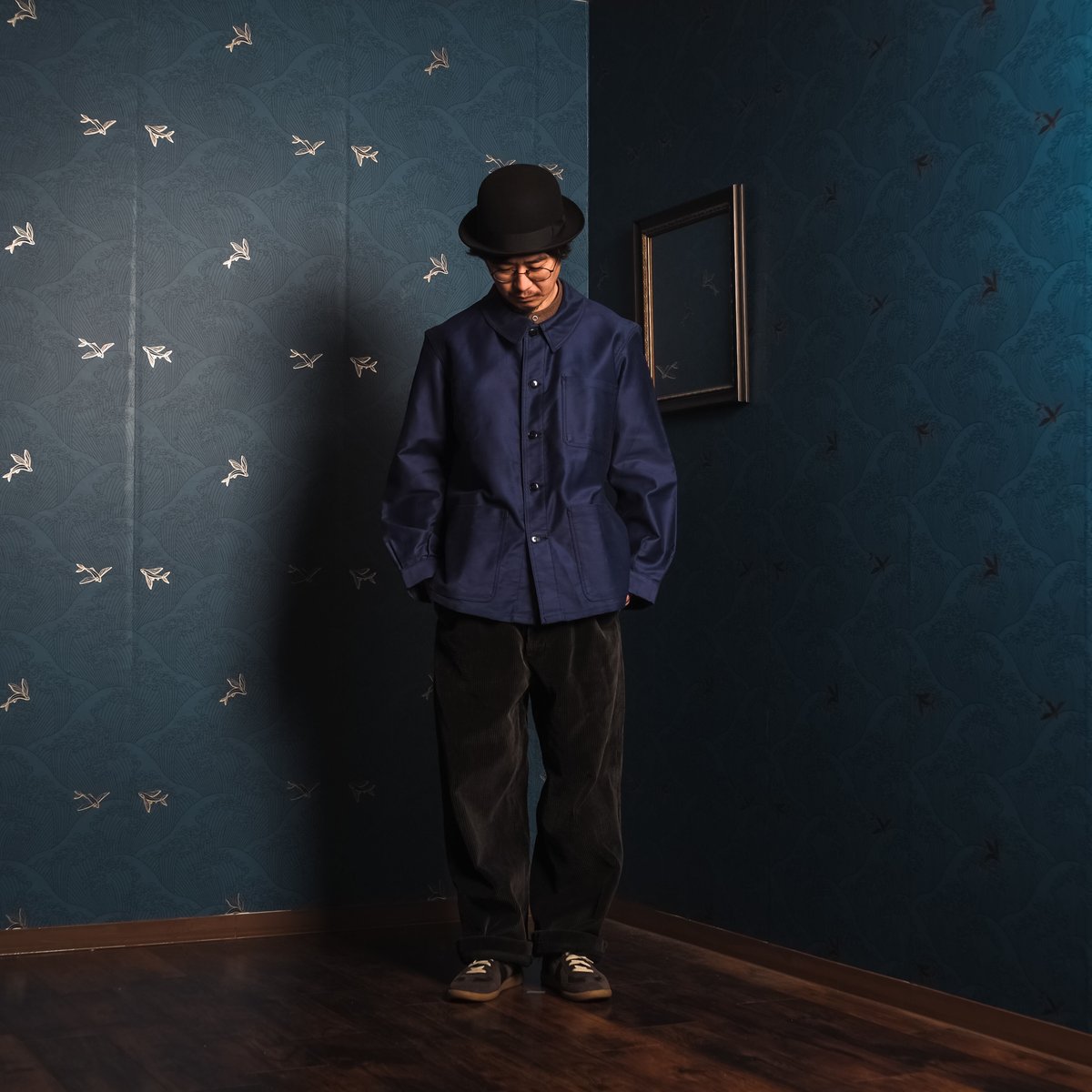 40-50s Blue Moleskin Jacket Dead Stock | Ugla