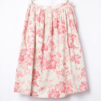 France Antique Toile Cotton Skirt