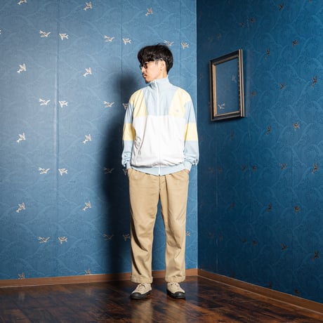 80s Vintage adidas ATP Track Jacket  White × Light Gray × Custard (Made in West Germany)