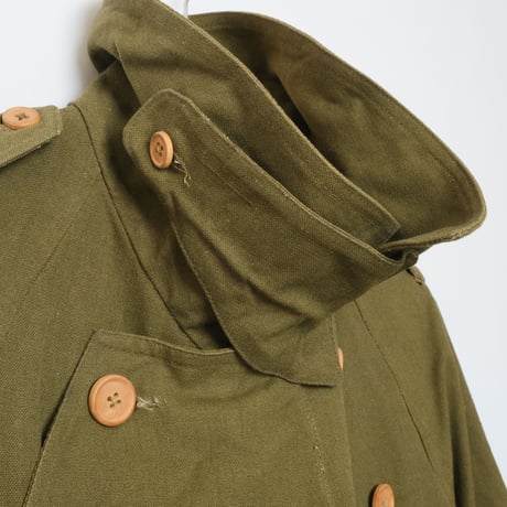 French Army M38 Motorcycle Coat 2nd  Wood Button Size 3 Dead Stock